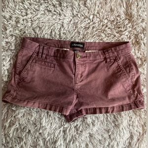 Plum Maroon Color Express Shorts